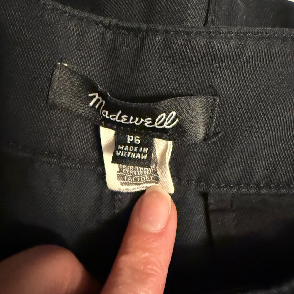 Madewell Harlowe black wide leg pants size 6P - Picture 4 of 8